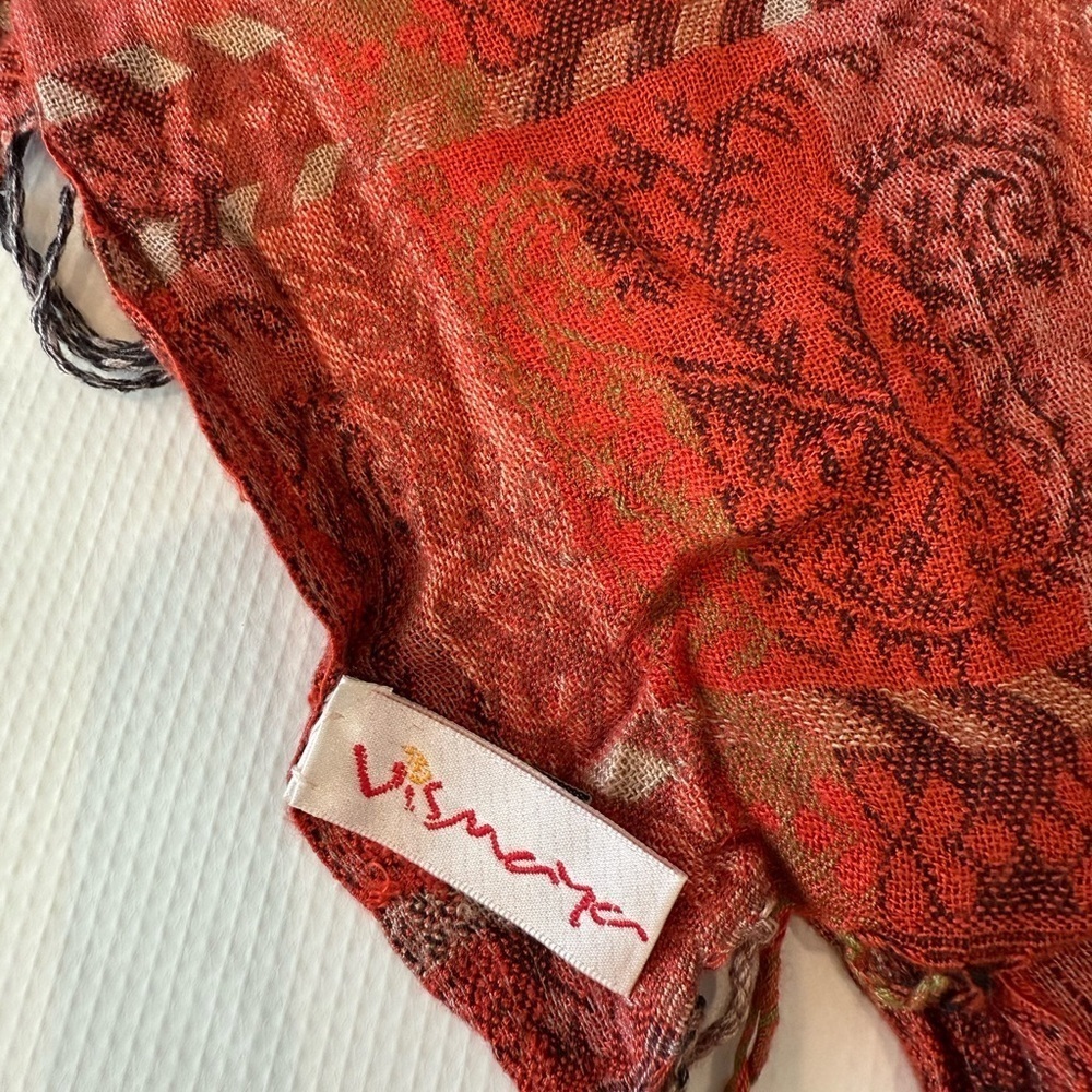 VisMaya Vibrant Orange Soft Viscose 
Scarf shawl Wrap